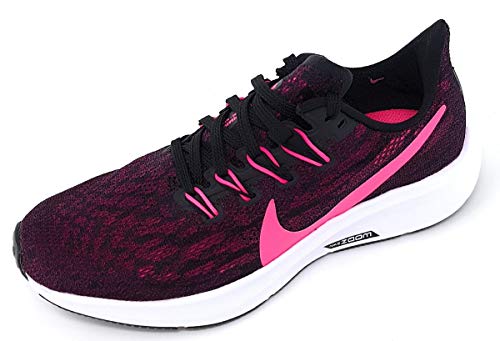 Nike Wmns Air Zoom Pegasus 36, Zapatillas de Running para Asfalto Mujer, Black Pink Blast True Berry WH, 40 EU