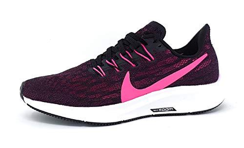 Nike Wmns Air Zoom Pegasus 36, Zapatillas de Running para Asfalto Mujer, Black Pink Blast True Berry WH, 40 EU