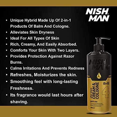 NISHMAN After Shave Cream & Colonia 4 - Gold One 400 ml