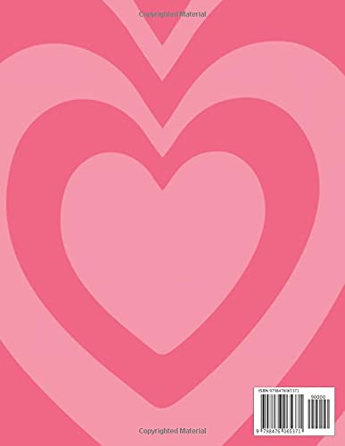 Notebook: Heart print composition notebook college ruled 110 pages Large 8.5x11