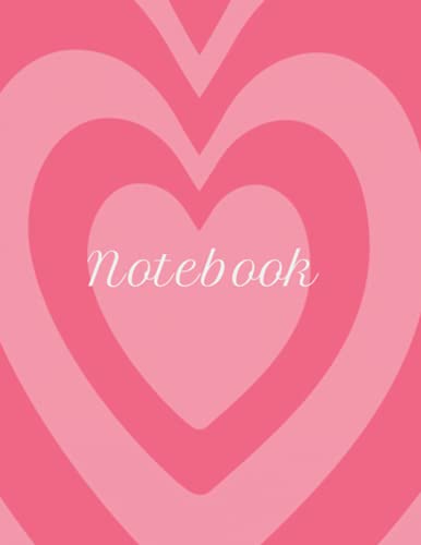 Notebook: Heart print composition notebook college ruled 110 pages Large 8.5x11