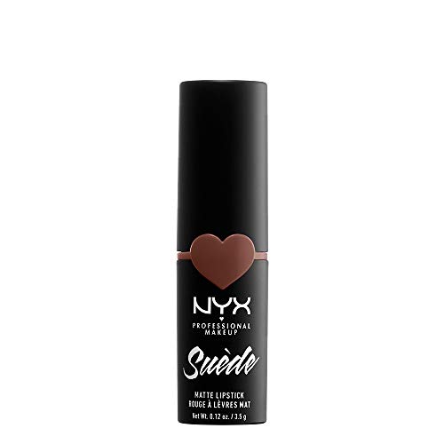 NYX PROFESSIONAL MAKEUP Barra de Labios Mate de Larga duración y Cobertura Total Suede Matte Lipstick Tono 4 Free Spirit Color Nude, Mujer, Talla única