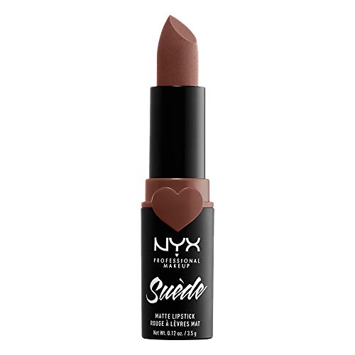 NYX PROFESSIONAL MAKEUP Barra de Labios Mate de Larga duración y Cobertura Total Suede Matte Lipstick Tono 4 Free Spirit Color Nude, Mujer, Talla única