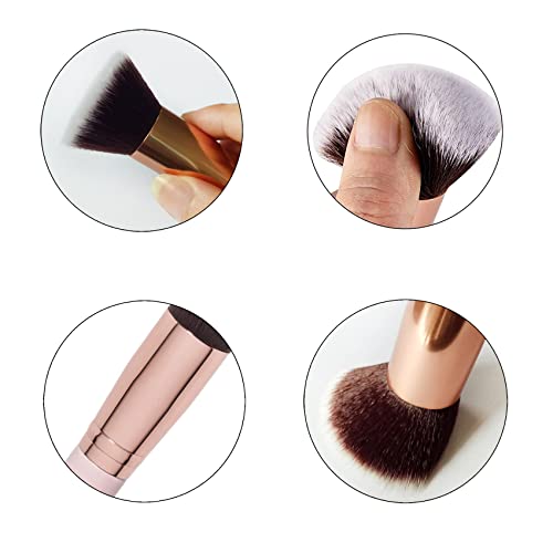 Olakin Brochas De Maquillaje Kabuki Profesional, Brocha para Polvos, Pincel Facial Ideal, Fibras Sintéticas Gruesas para Aplicar Bases en Crema o Líquidas