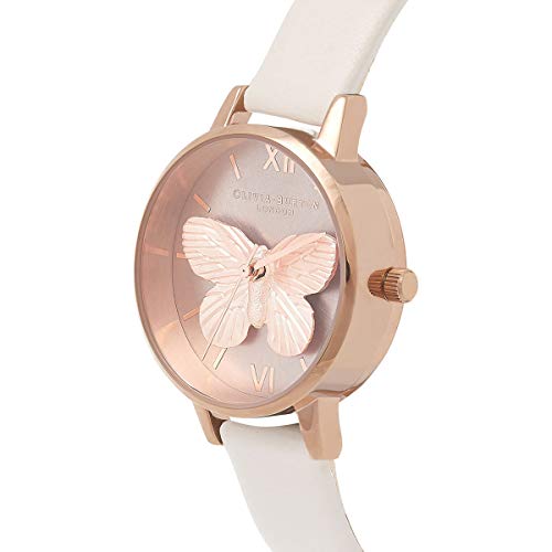 Olivia Burton Reloj Analógico para Mujer de Cuarzo con Correa en Cuero OB16MB16