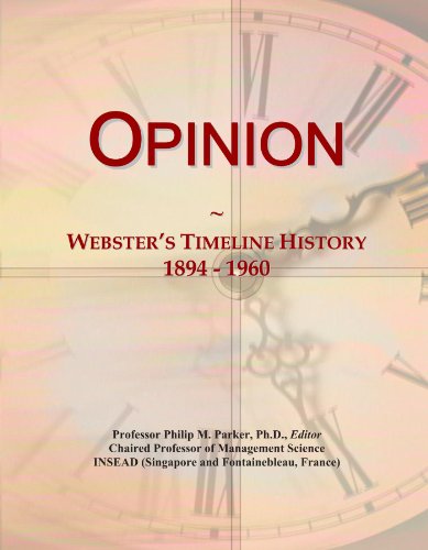 Opinion: Webster's Timeline History, 1894 - 1960