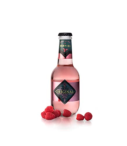 ORIGINAL Berries Premium Tonic Water 20cl- Agua Tónica rosa sabor a frambuesa - Pack de 4 unidades