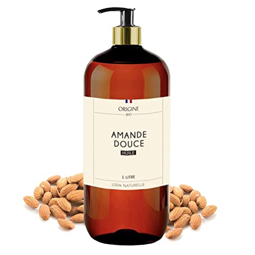 Origine - Aceite de Almendras Dulces 1 Litro - 100% Natural Piel Cabello - Marca Francesa - Masaje Corporal Estrías…