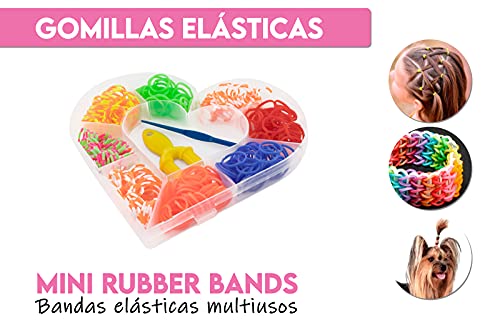 Paide P, Gomillas crear pulseras. Kit DIY Bandas Elásticas Multiusos de diferentes colores, juego de moda. Peluquería niñas y accesorios para hogar y mascotas. (2 Cajas: Mixto)