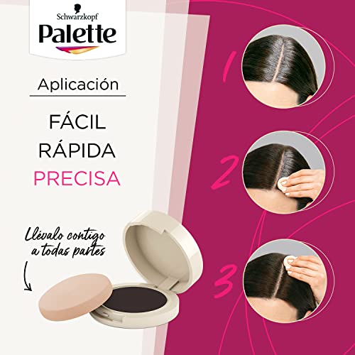 Palette Compact Root Retouch ; Retoca Raíces polvo compacto – Negro – Cubre Canas 1 unidad