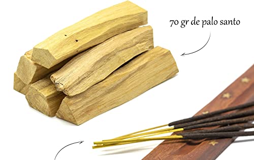 Palo Santo Sagrado de Perú 70 Gramos, Madera Sagrada, aleja Las Vibraciones negativas y atrae Las positivas. Incienso Natural y Corte Artesanal.