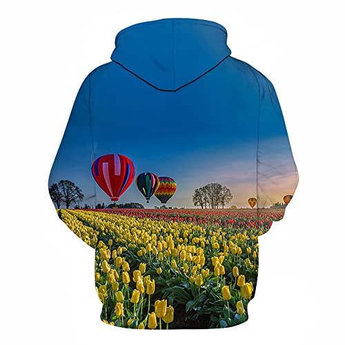 PANBOB Men Hoodie Oversize 3D Landscape Printing Men Sweatshirt Spring Autumn Fashion Casual Men Pullover Trend Comfortable University Couples Hoodie LG-3926 3XL