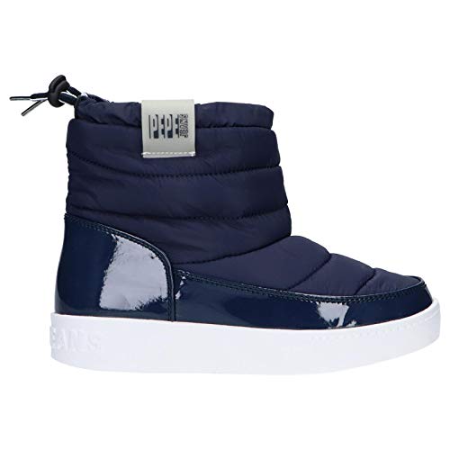 Pepe Jeans London Brixton Girl Nylon, Botas de Nieve Niñas, Azul (Navy 595), 35 EU