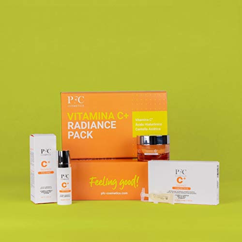 PFC Cosmetics - Pack Vitamin C+ Radiance 3 unidades - Tratamiento para Recuperar la Luz de tu Piel - Incluye Crema Facial Radiance C+, Contorno de Ojos Radiance C+ Eye Zone y Radiance C+ Concentrate