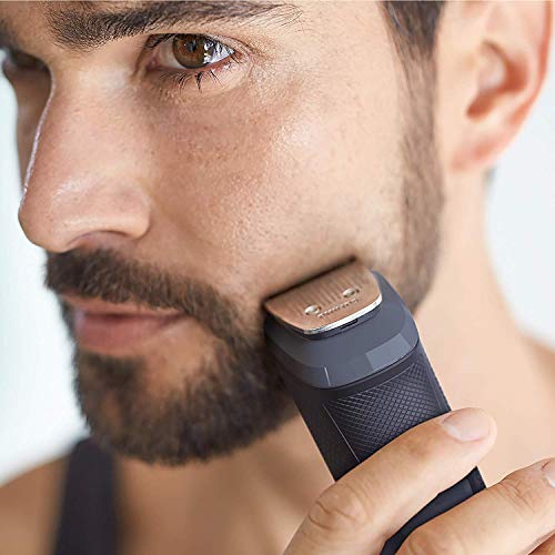 Philips MG5720/18 Recortadora 9 en 1 Maquina recortadora de barba y Cortapelos para hombre cara y cabeza, accesorios para nariz y orejas, 80 minutos de autonomía, Negro