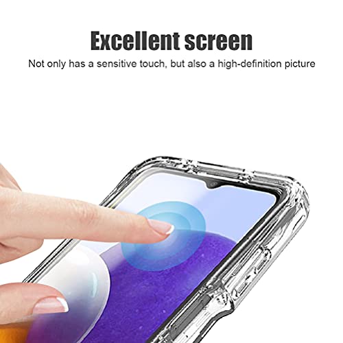 Pnakqil Funda con Cuerda para Samsung Galaxy A22 5G +1 x Película de Lentes Estuche para teléfono de Silicona TPU de 360 Grados Anti-caída con cordón Ajustable para Correa para el Cuello -Oro Rosa