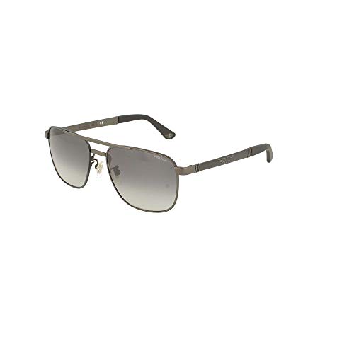 Police SPL890 Gafas, Matt Gun Metal with Matt Black Parts, 55 para Hombre