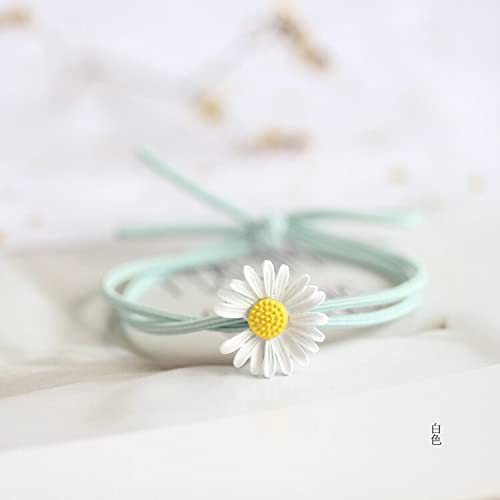 Pulsera de aleación pequeña Daisy Anillo para el Cabello Cuerda para el Cabello Moda Popular Mujeres Novias Hermanas Accesorios para el Cabello de compañero de Clase