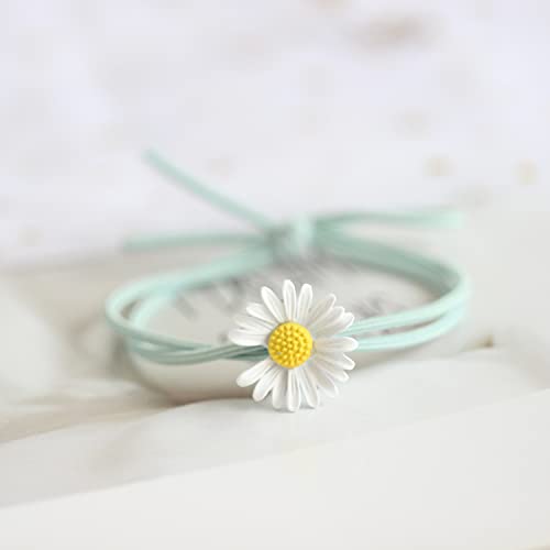 Pulsera de aleación pequeña Daisy Anillo para el Cabello Cuerda para el Cabello Moda Popular Mujeres Novias Hermanas Accesorios para el Cabello de compañero de Clase