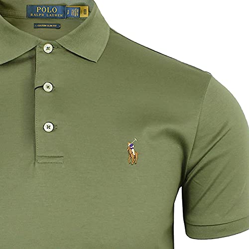 Ralph Lauren PIMA Polo-SSL-KNT - Polo, color verde oliva verde oliva XXL