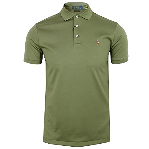 Ralph Lauren PIMA Polo-SSL-KNT - Polo, color verde oliva verde oliva XXL