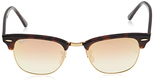 Ray-Ban Clubmaster - Gafas de sol para hombre, Multicolor (Marco: Rojo Havana ,Vidrio: Marrón Transparente 990/7O), 49 milímetros