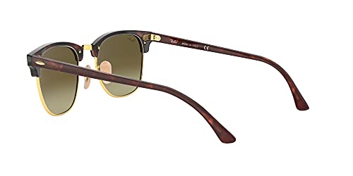 Ray-Ban Clubmaster - Gafas de sol para hombre, Multicolor (Marco: Rojo Havana ,Vidrio: Marrón Transparente 990/7O), 49 milímetros