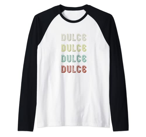 Regalo para Dulce Mujeres Nombre Retro Vintage Divertido Camiseta Manga Raglan