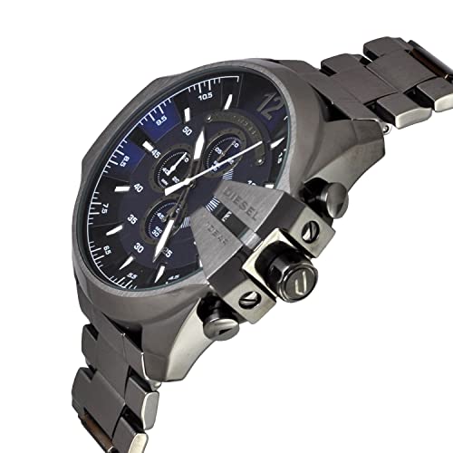 Reloj cronógrafo Diesel Mega Chief para hombre, caja de acero inoxidable de 51 mm