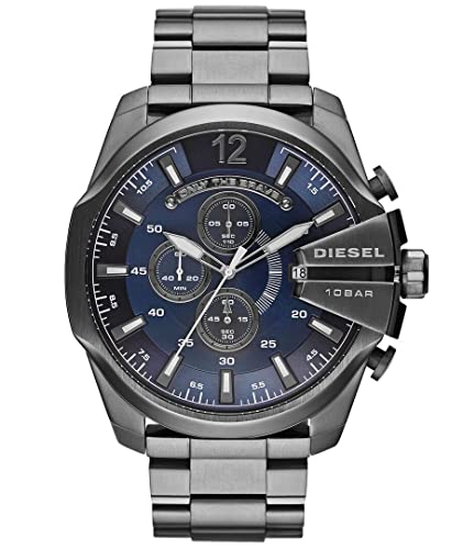 Reloj cronógrafo Diesel Mega Chief para hombre, caja de acero inoxidable de 51 mm