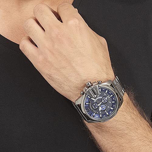 Reloj cronógrafo Diesel Mega Chief para hombre, caja de acero inoxidable de 51 mm