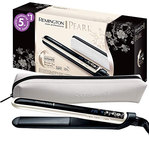 Remington Plancha de Pelo Pearl - Cerámica Avanzada con Perla + Remington Rizador de Pelo Conique Pearl - Barril de 13-25 mm