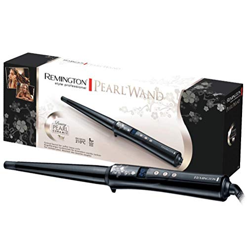 Remington Plancha de Pelo Pearl - Cerámica Avanzada con Perla + Remington Rizador de Pelo Conique Pearl - Barril de 13-25 mm