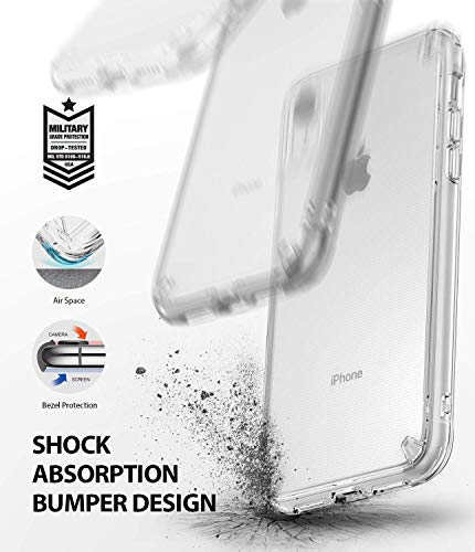 Ringke Fusion Compatible con Funda iPhone XR (6,1 Pulgadas) Carcasa Queda como un Guante, Protección Adicional sin Ser Voluminosa, Case Transparente con el Agujero para Cuerda - Clear