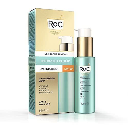 RoC - Multi Correxion Hydrate + Plump Moisturiser SPF 30 - Tratamiento Anti Arrugas - UVA/B protección - 50ml