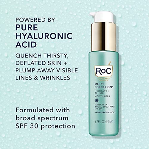 RoC - Multi Correxion Hydrate + Plump Moisturiser SPF 30 - Tratamiento Anti Arrugas - UVA/B protección - 50ml