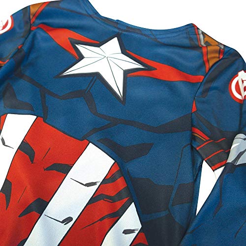 Rubie's Marvel Avengers Captain America-Disfraz clásico para niño, color azul, M (640832M)