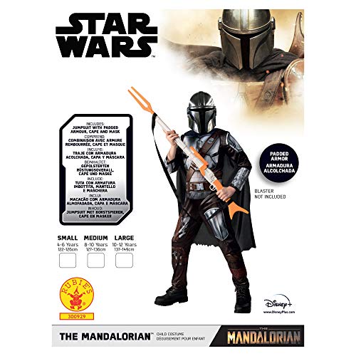 Rubies -Rubie'S Official Disney Star Wars The Mandalorian Fantasia infantil, cor como mostrada, M - (8-10 anos, 127-136cm) (300929-M)