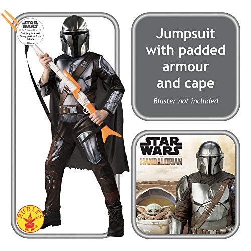 Rubies -Rubie'S Official Disney Star Wars The Mandalorian Fantasia infantil, cor como mostrada, M - (8-10 anos, 127-136cm) (300929-M)