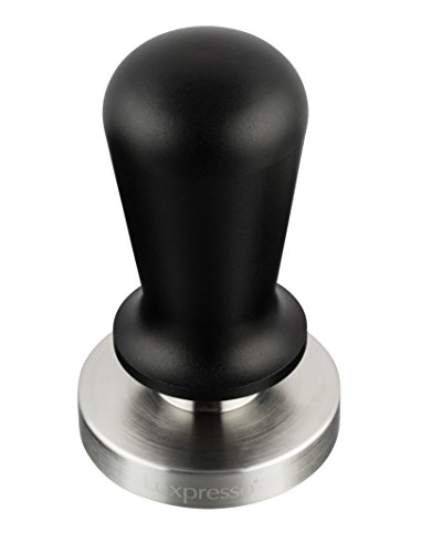 Saller Perfetto Scarlet Espresso | Prensa para Barista; A 35 Lbs presión calibrada; con mango ergonómico, aluminio anodizado en negro y präzisionsgefertigter Acero Inoxidable Base 58 mm Negro