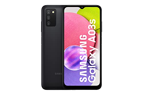 Samsung Galaxy-A03s | Smartphone con pantalla de 6.5" TFT LCD HD+ | 3GB RAM y 32GB memoria interna ampliables | 5.000 mAh batería y carga rápida 15W | Color Negro [Versión española]