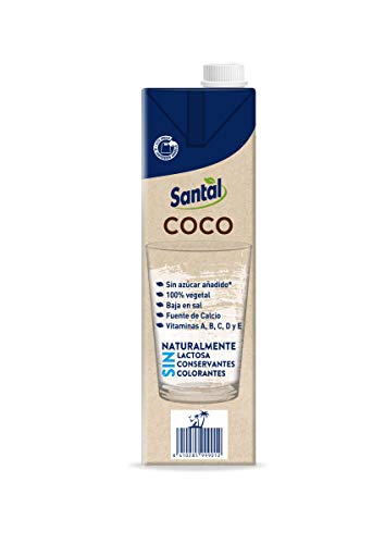 Santal Bebida Vegetal Coco, Sin Azúcar Añadido, 6 x 1L