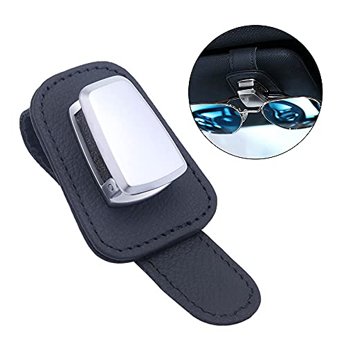 SDFF Porta Gafas para Visera, Soporte Gafas para Coches, Soporte Gafas Coche Negro, Soporte Gafas Coche Clip, para la Mayoría de Vehículos, Coches, Camiones, Furgonetas, Minivans (Negro)