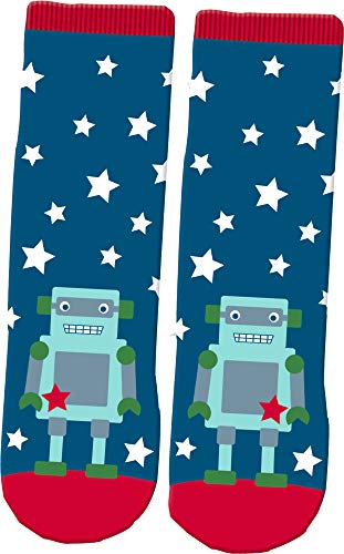 Seasons Greetings Calcetines Mágicos Robot Azul Talla Unica (26-36)