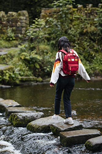 SEVENTEEN LONDON - Mochila 'Camden' Unisex en Rojo de Estilo Moderno y Multifuncional computadora portátil de hasta 13"