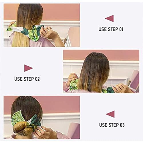 Sharplace Hermosa Bollo para El Cabello, Moda Bandas para El Cabello Mujeres Verano Alambre de Nudo Diadema Impresión Horquilla, Clip Multicolor Clase Clip Fren - a