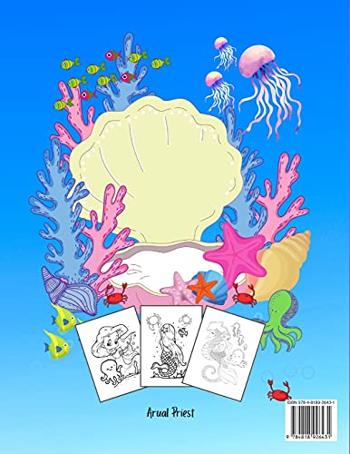 Sirènes Livre de coloriage pour les filles: Livre de coloriage Étonnant pour les enfants de 4 à 8 ans | Magnifiques sirènes et leur monde sous-marin ... de sirènes pour colorier et se détendre