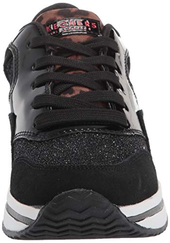 Skechers womens Skecher Street Women's St.racer - Roaring Racer Sneaker, Black/Leopard, 7.5 US