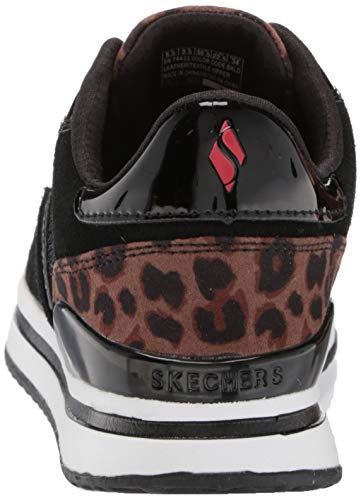 Skechers womens Skecher Street Women's St.racer - Roaring Racer Sneaker, Black/Leopard, 7.5 US