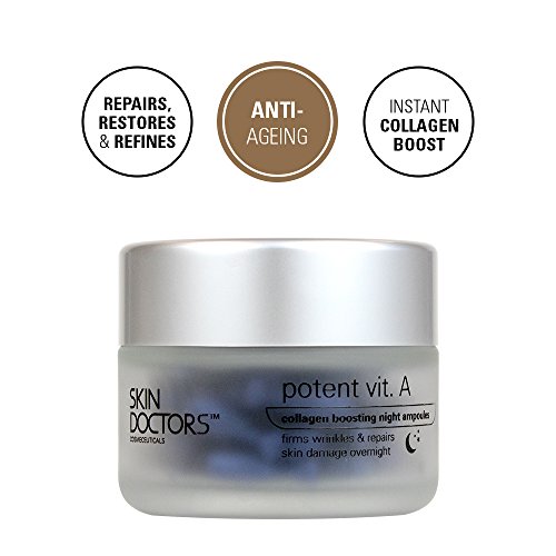 Skin Doctors Potent Vitamin A | Retinol | Crema antiarrugas | Repara, restaura y unifica el tono de la piel | Estimula la producción de colágeno | 50 ampollas